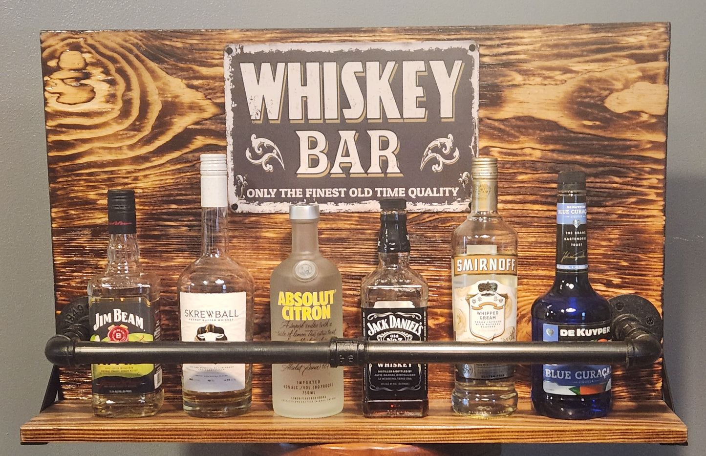Rustic Whiskey Rack