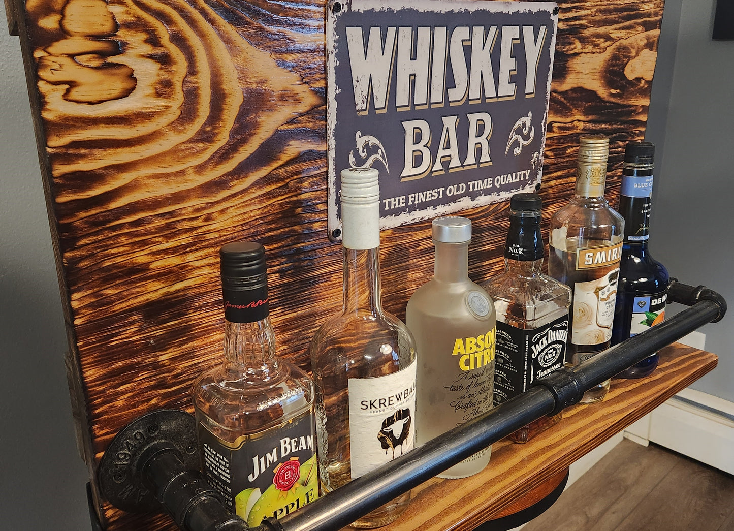 Rustic Whiskey Rack