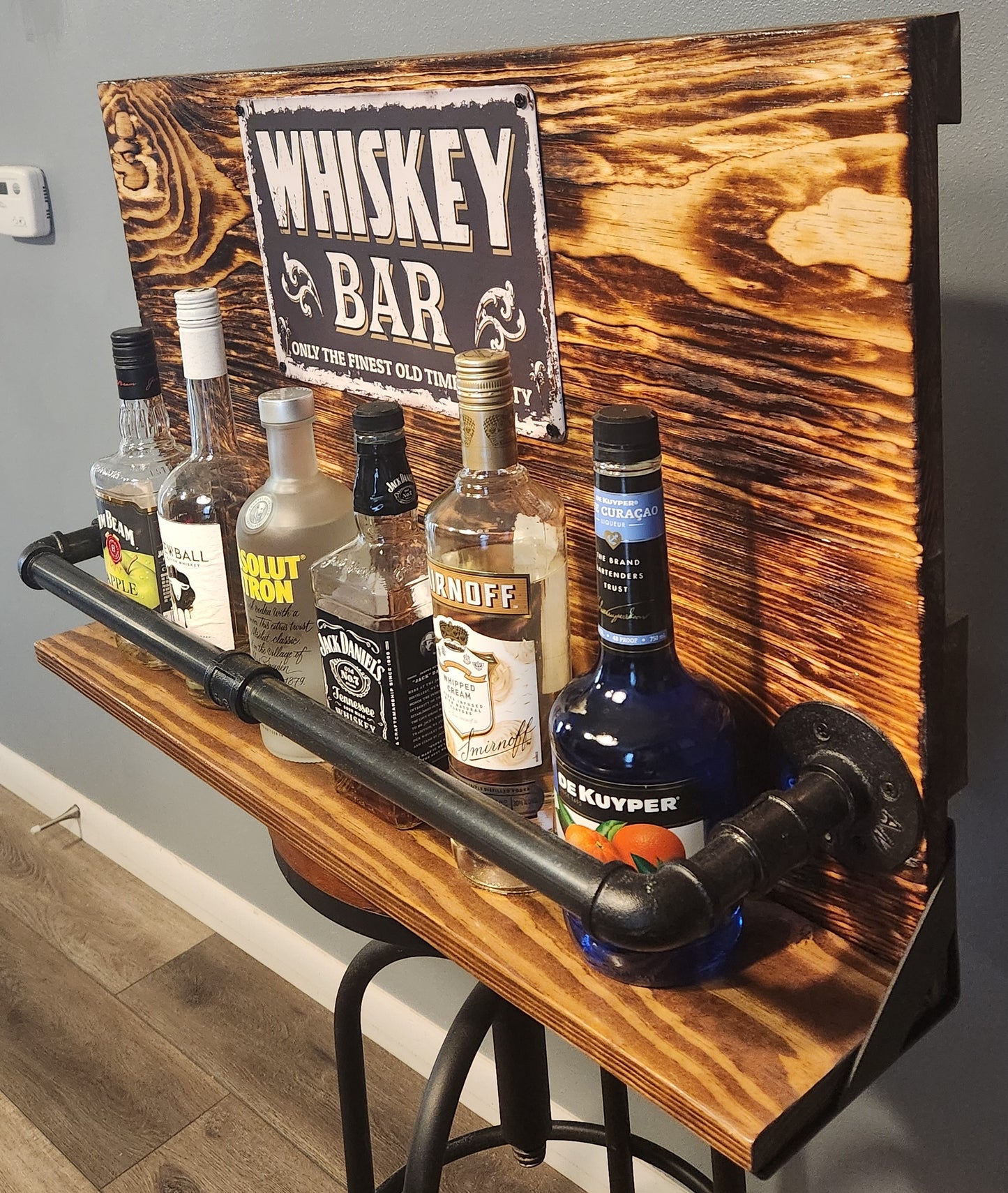 Rustic Whiskey Rack