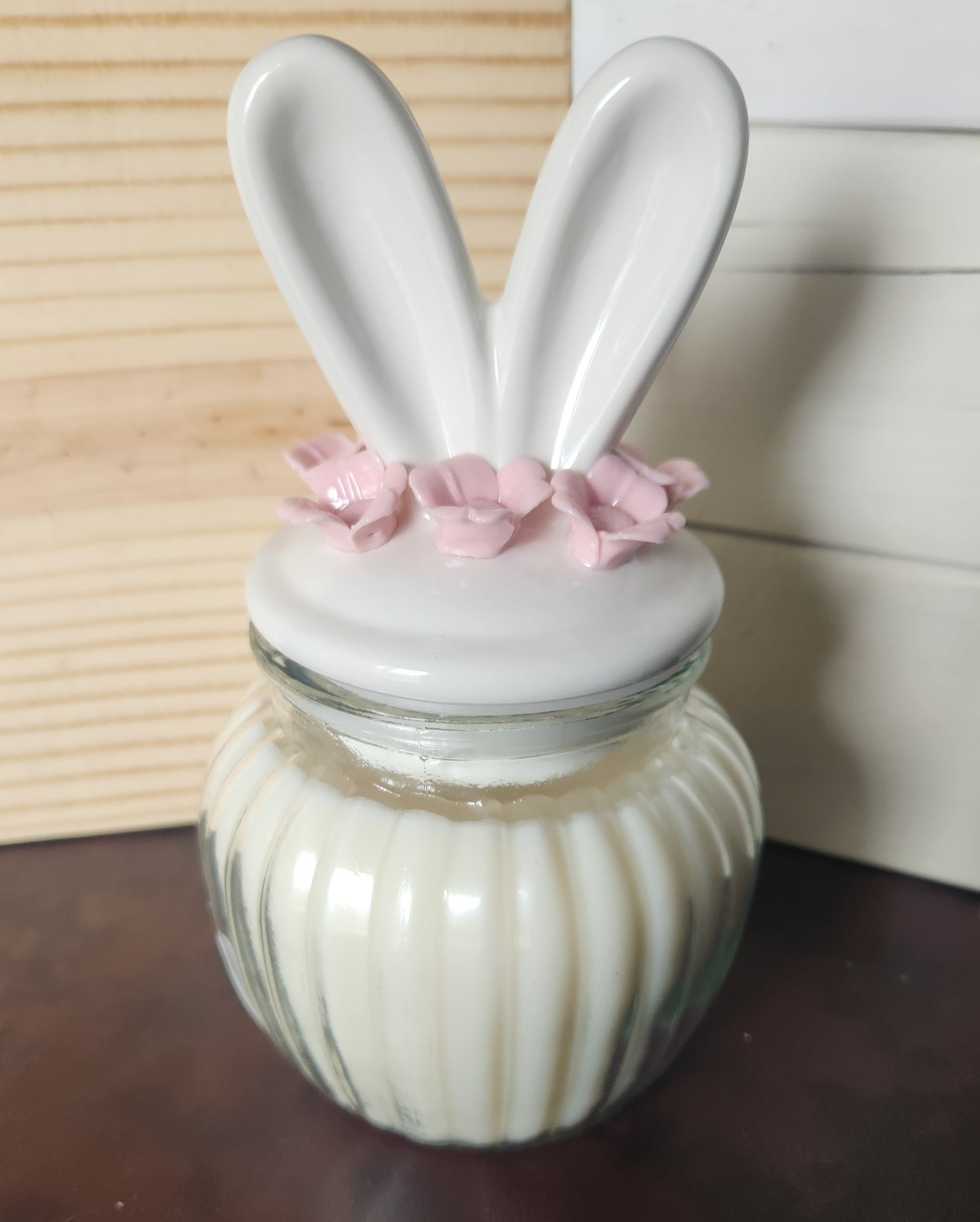 16 oz ceramic bunny candles