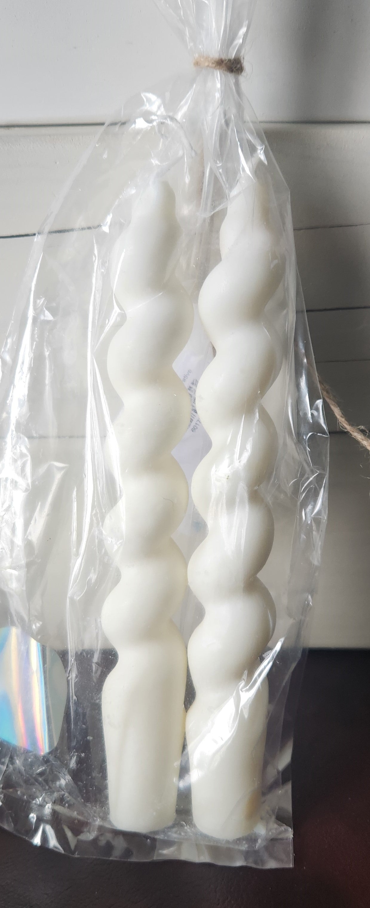 Pair of spiral stick candles