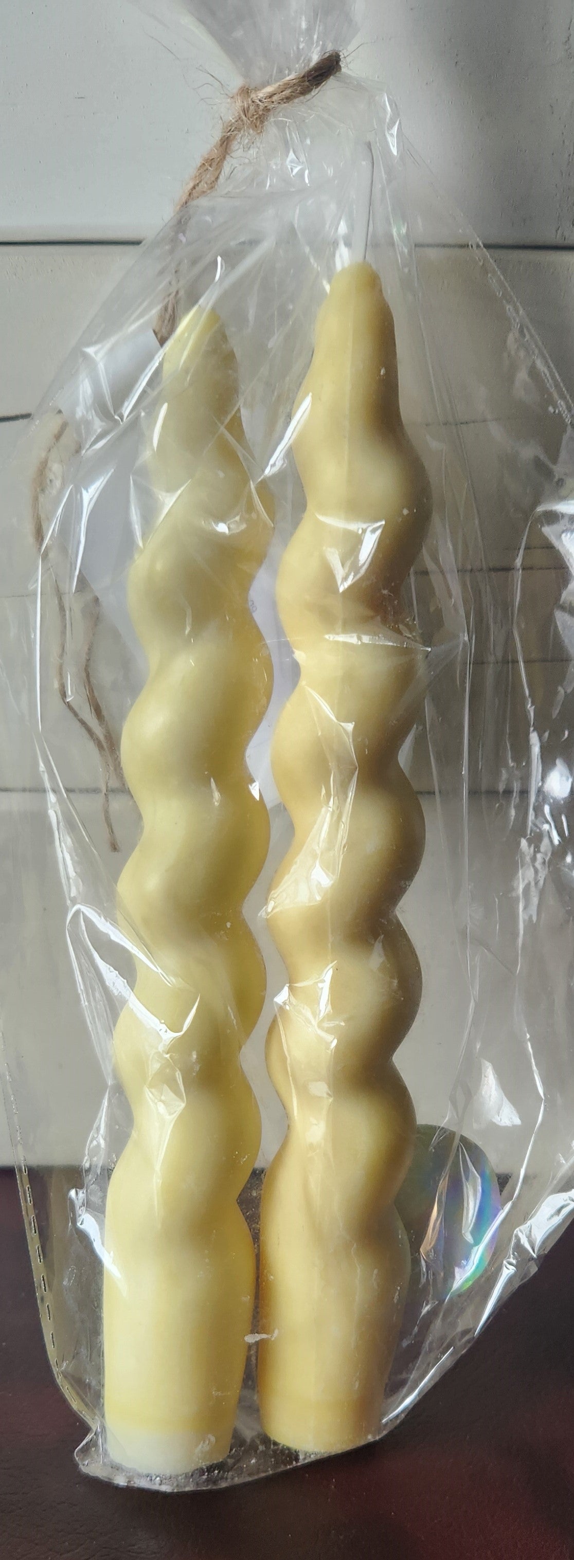 Pair of spiral stick candles