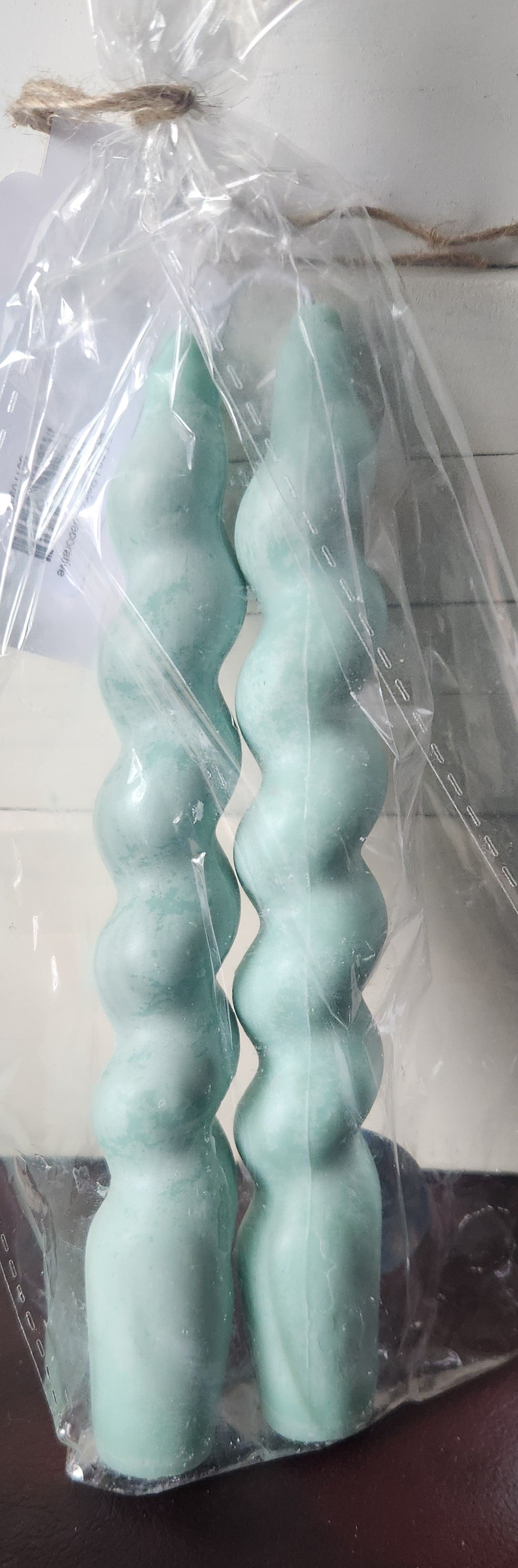 Pair of spiral stick candles