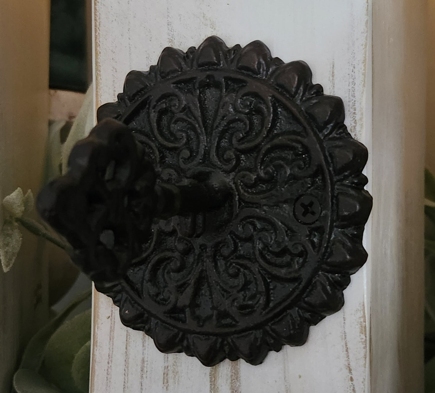 Rustic Three Piece Candle Holder with Lighted Candles