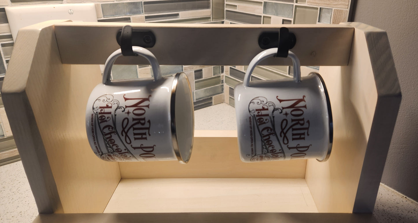 White Xmas crate for hot chocolate
