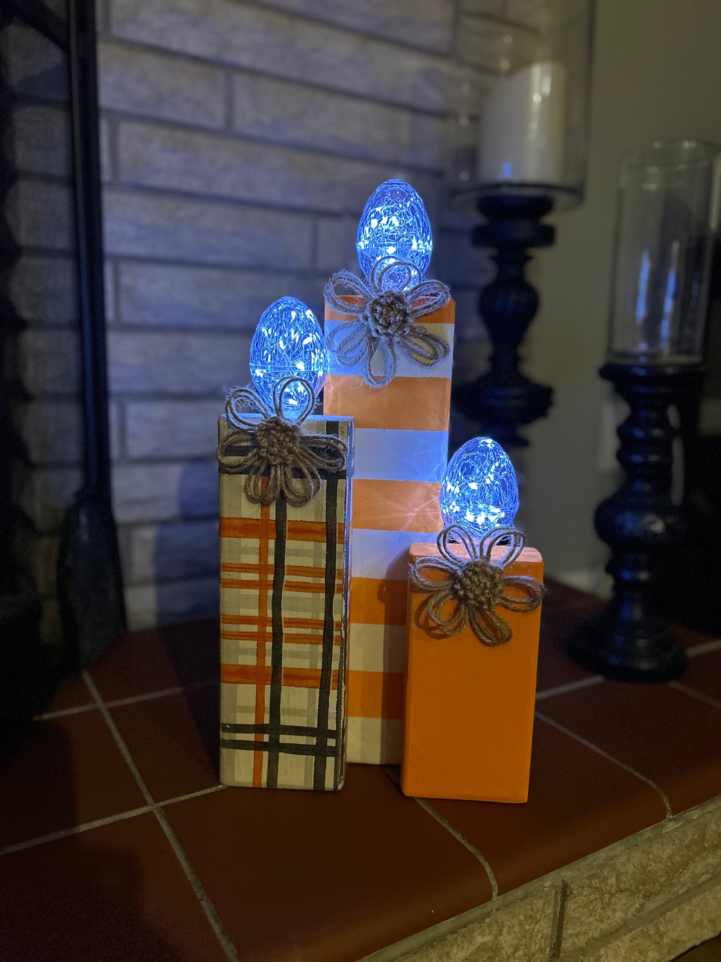 Lighted Wooden Candles (Other variants available)