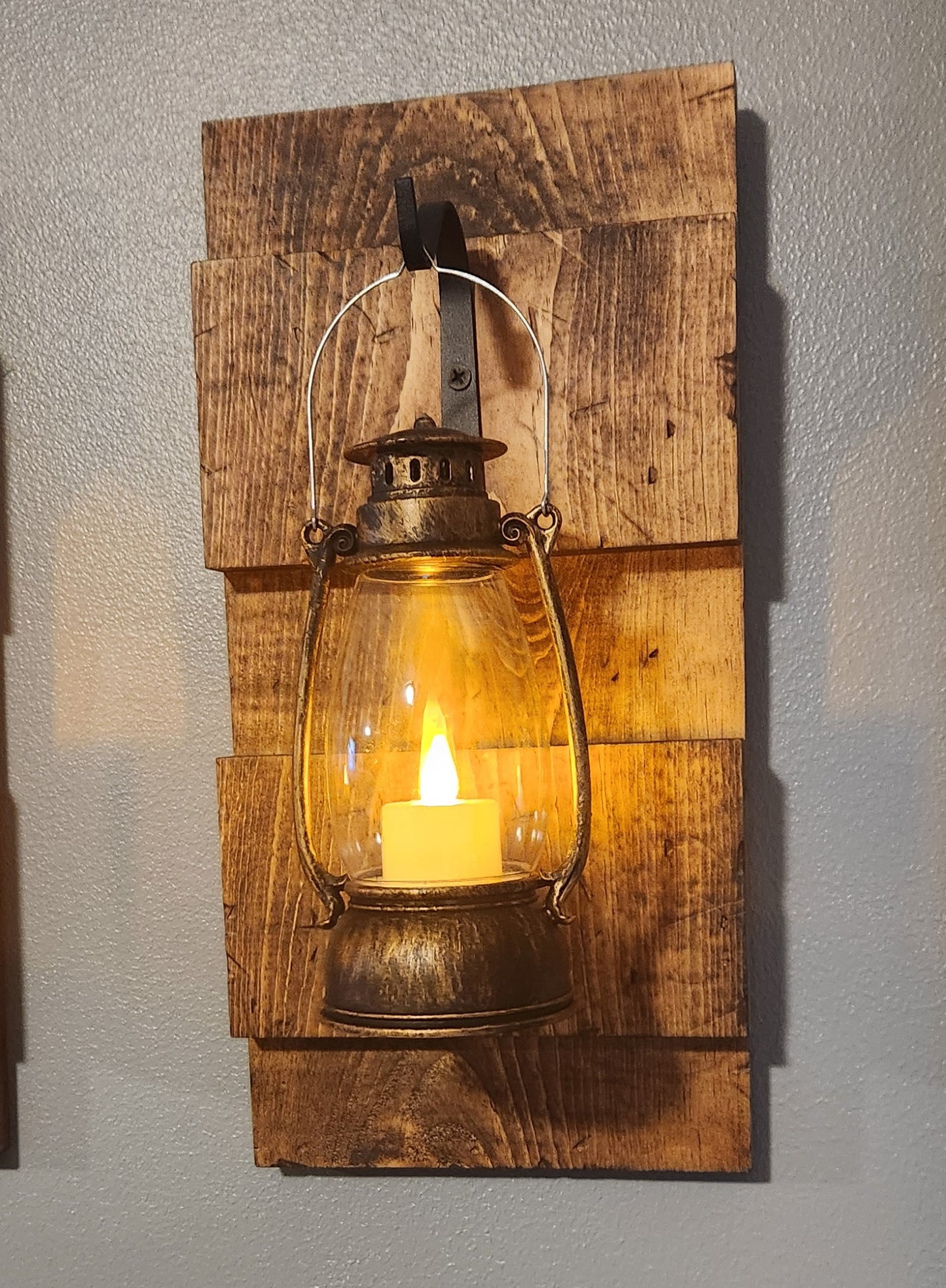 Pair of vintage bronze lanterns