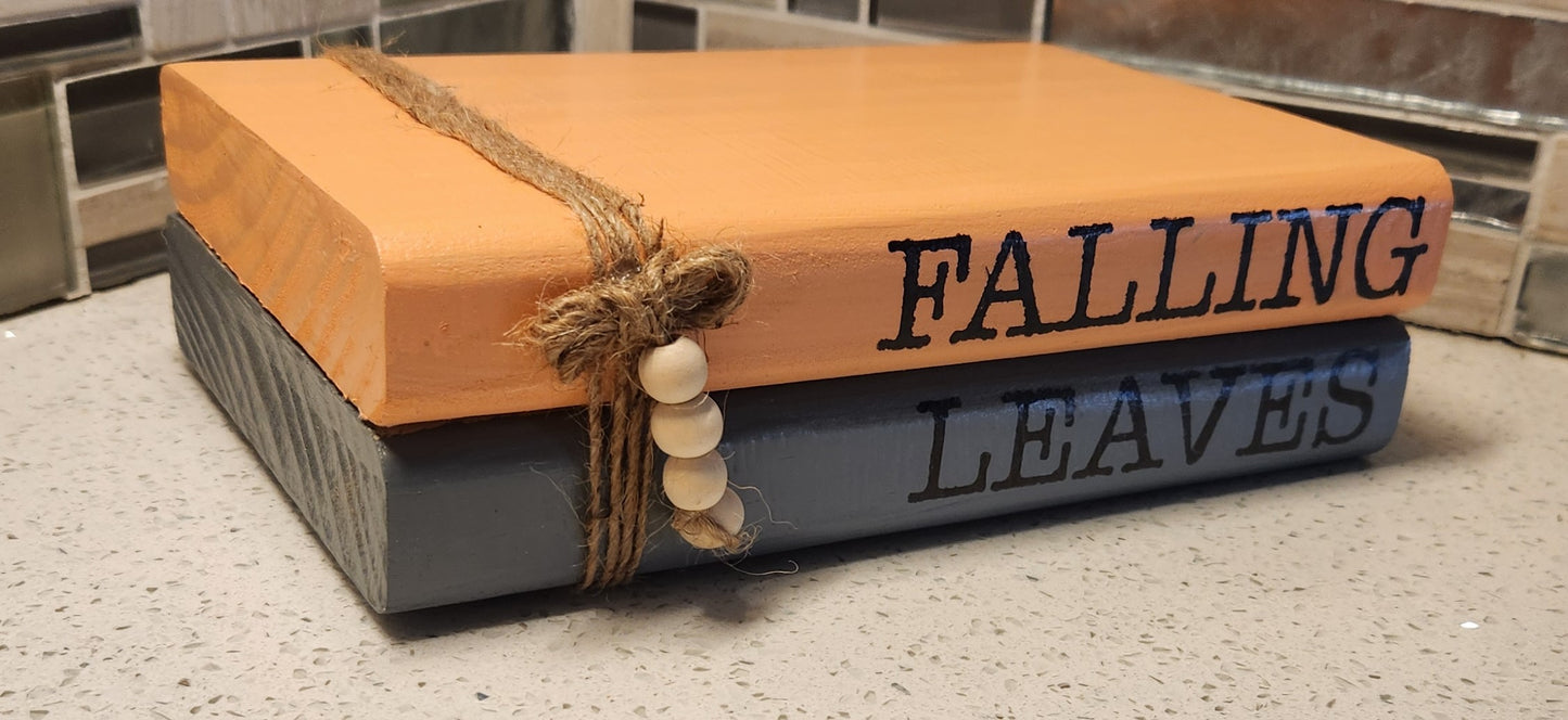 "Falling Leaves" Wood Books