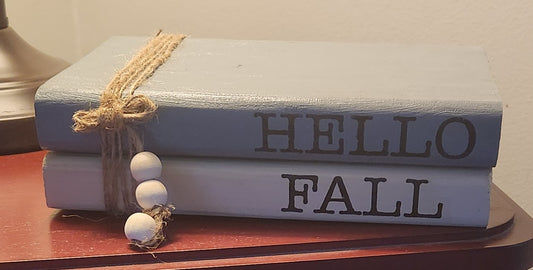 "Hello Fall" wood books