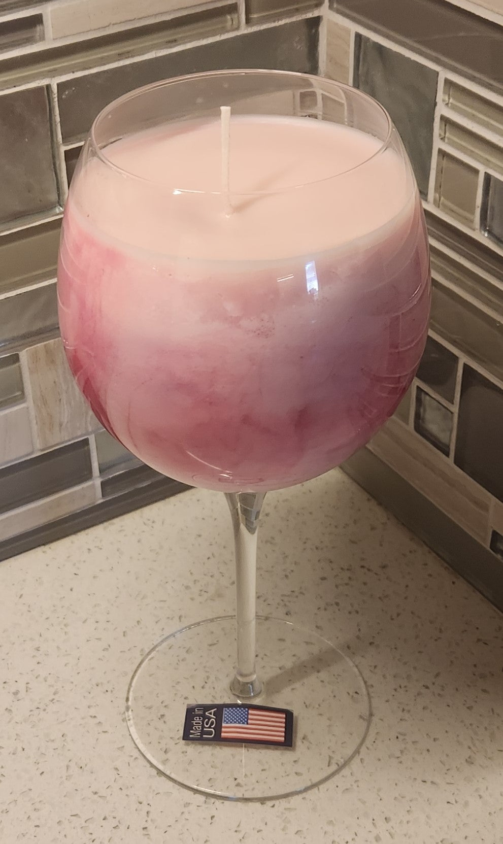 Candle wine glass