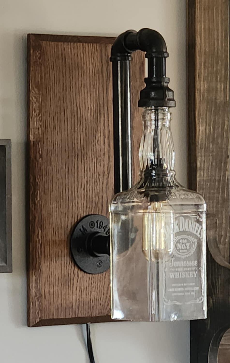 Whiskey Bottle Sconce