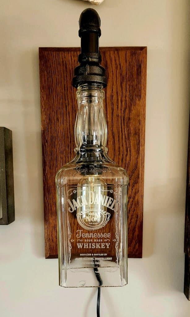 Whiskey Bottle Sconce