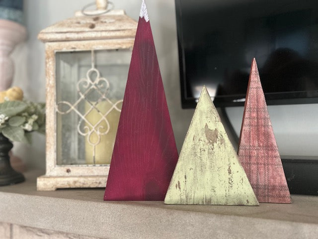 3 pc Rustic Holiday Trees (Other variants available)