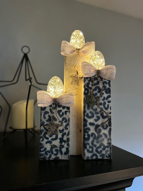 Lighted Wooden Candles (Other variants available)