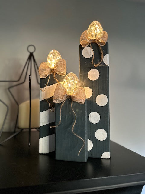 Lighted Wooden Candles (Other variants available)