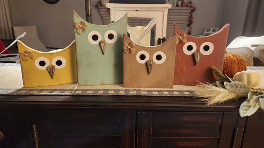 Four-piece Owl decor